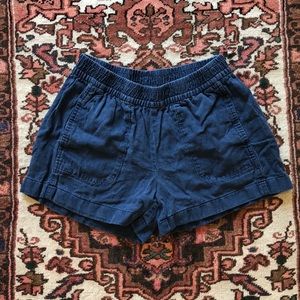Linen blend shorts